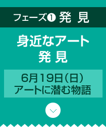 フェーズ1 発見 身近なアート発見 6月19日（日）アートに潜む物語